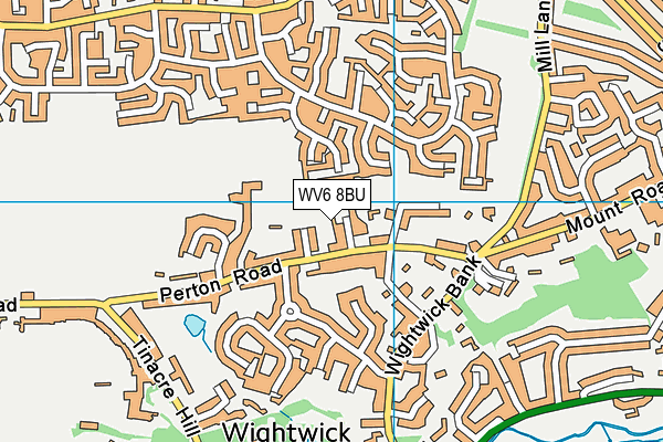 WV6 8BU map - OS VectorMap District (Ordnance Survey)