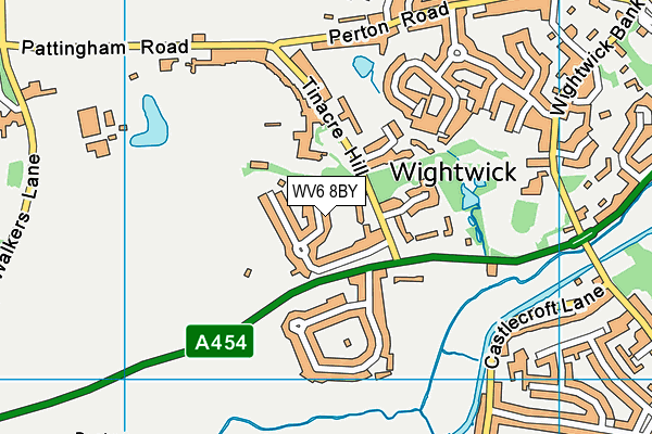 WV6 8BY map - OS VectorMap District (Ordnance Survey)