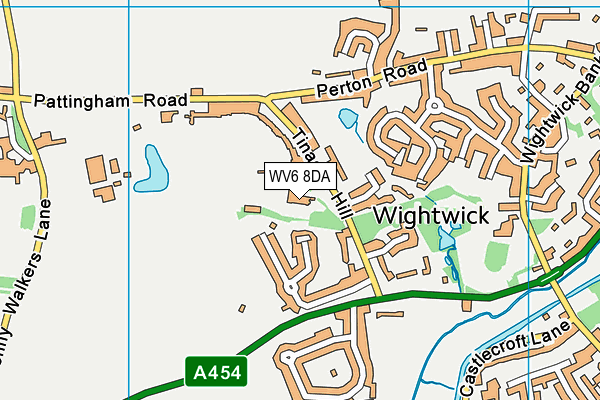 Wightwick Hall School map (WV6 8DA) - OS VectorMap District (Ordnance Survey)