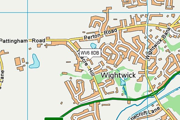 WV6 8DB map - OS VectorMap District (Ordnance Survey)