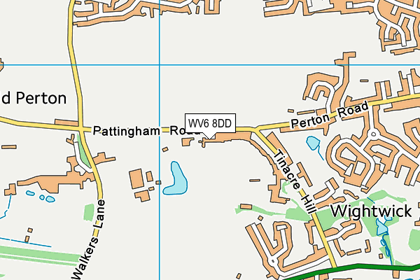 WV6 8DD map - OS VectorMap District (Ordnance Survey)