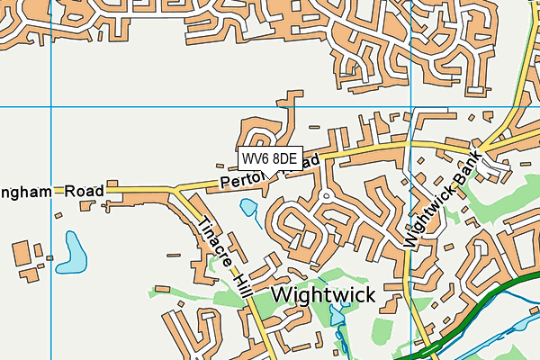 WV6 8DE map - OS VectorMap District (Ordnance Survey)