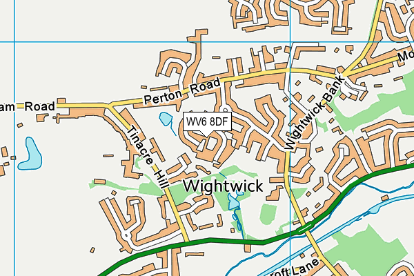 WV6 8DF map - OS VectorMap District (Ordnance Survey)