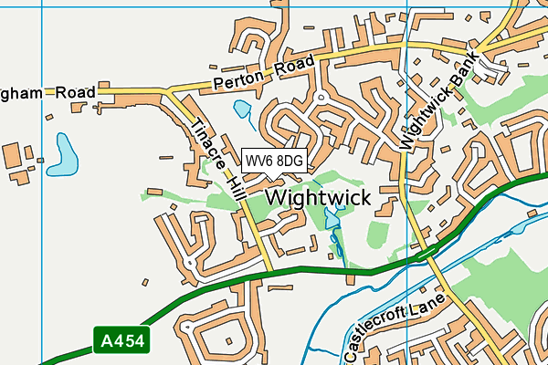 WV6 8DG map - OS VectorMap District (Ordnance Survey)
