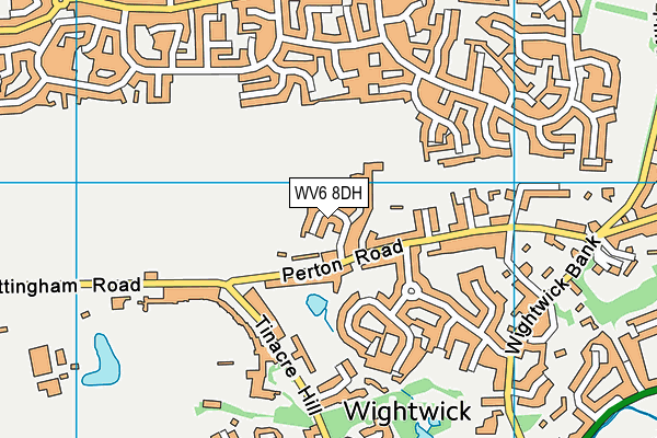 WV6 8DH map - OS VectorMap District (Ordnance Survey)