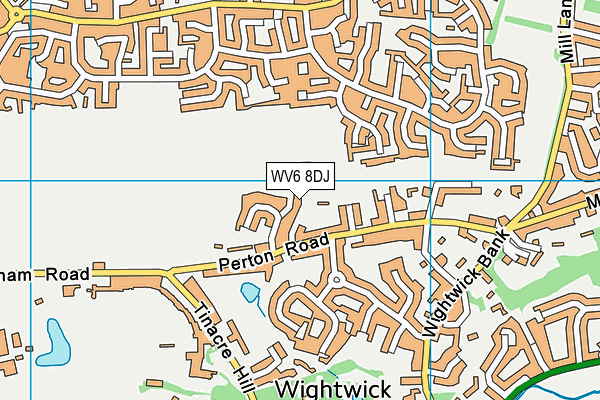 WV6 8DJ map - OS VectorMap District (Ordnance Survey)