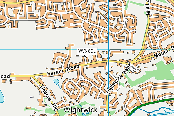 WV6 8DL map - OS VectorMap District (Ordnance Survey)