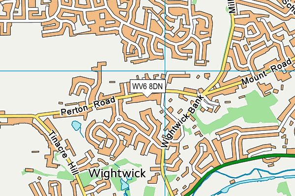 WV6 8DN map - OS VectorMap District (Ordnance Survey)