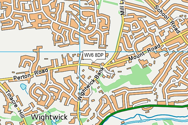 WV6 8DP map - OS VectorMap District (Ordnance Survey)