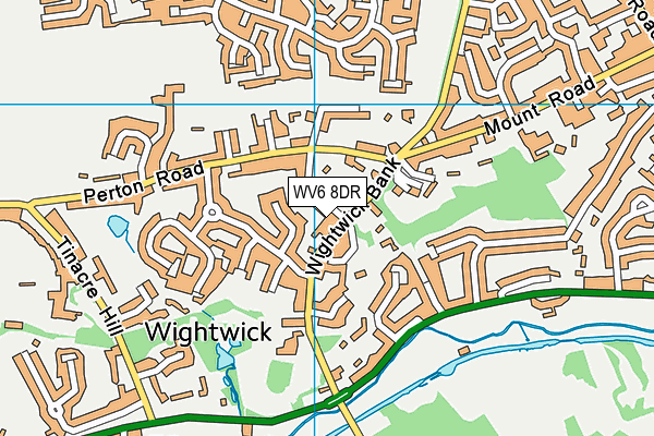 WV6 8DR map - OS VectorMap District (Ordnance Survey)