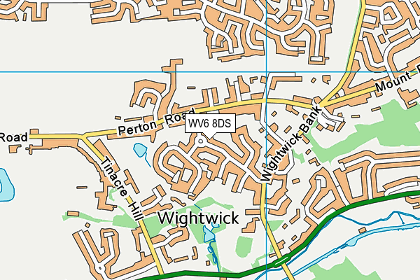 WV6 8DS map - OS VectorMap District (Ordnance Survey)