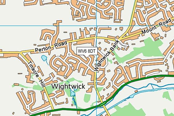 WV6 8DT map - OS VectorMap District (Ordnance Survey)