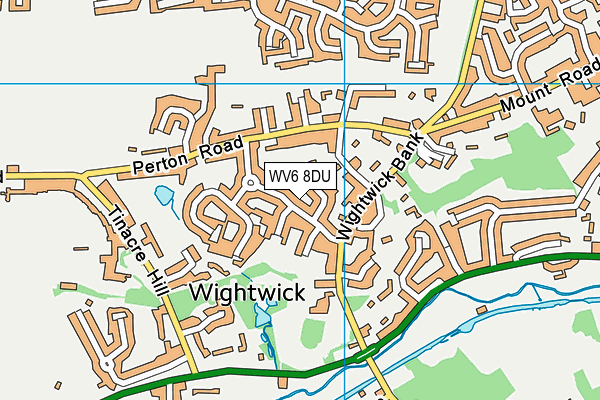 WV6 8DU map - OS VectorMap District (Ordnance Survey)