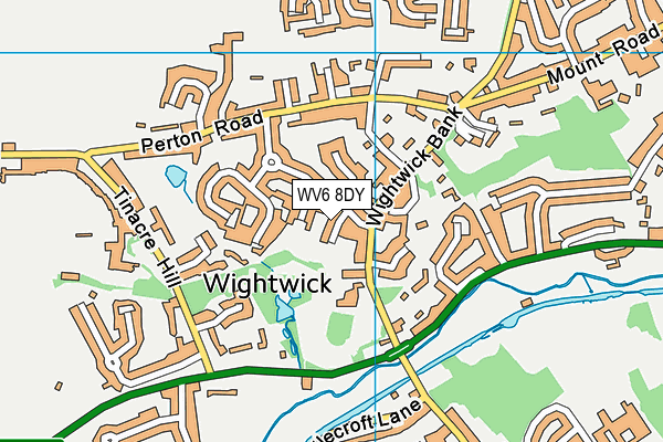 WV6 8DY map - OS VectorMap District (Ordnance Survey)