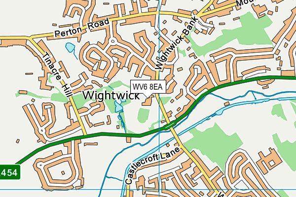 WV6 8EA map - OS VectorMap District (Ordnance Survey)