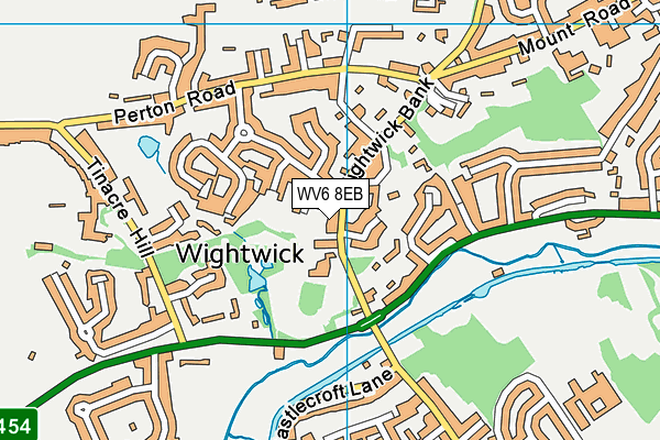 WV6 8EB map - OS VectorMap District (Ordnance Survey)