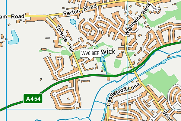 WV6 8EF map - OS VectorMap District (Ordnance Survey)