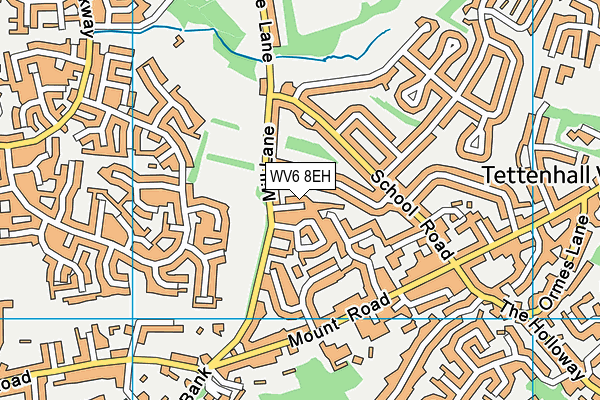 WV6 8EH map - OS VectorMap District (Ordnance Survey)