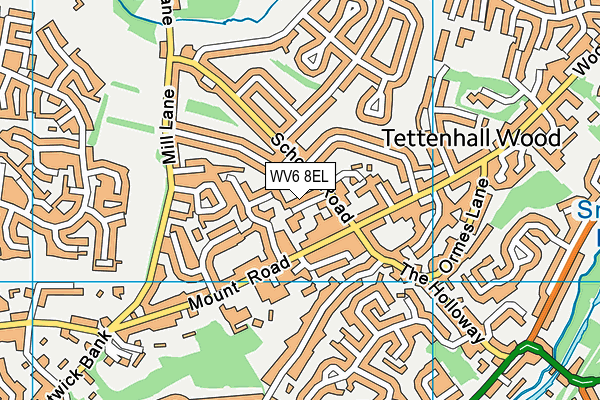 WV6 8EL map - OS VectorMap District (Ordnance Survey)