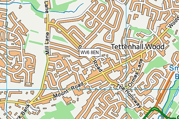 WV6 8EN map - OS VectorMap District (Ordnance Survey)