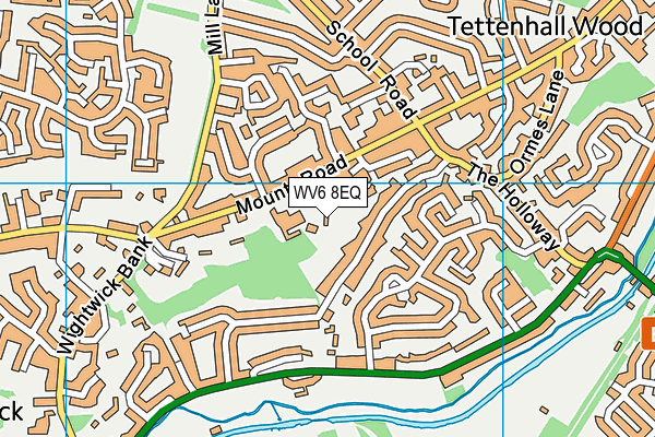 WV6 8EQ map - OS VectorMap District (Ordnance Survey)