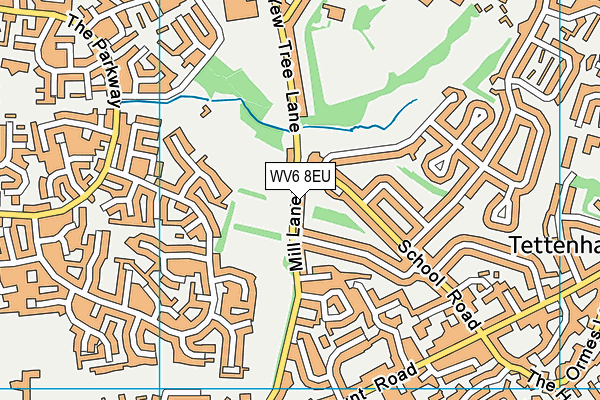 WV6 8EU map - OS VectorMap District (Ordnance Survey)