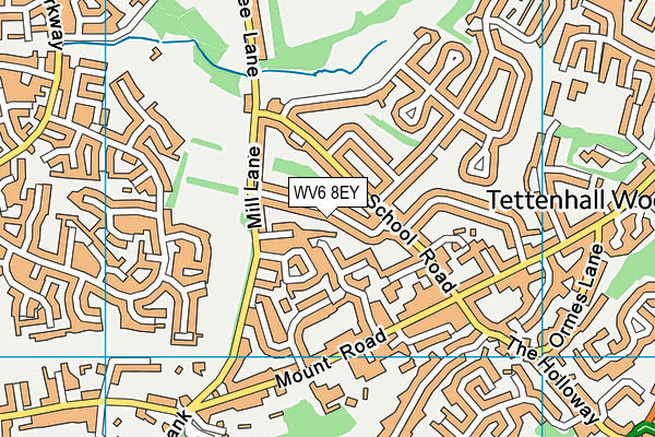 WV6 8EY map - OS VectorMap District (Ordnance Survey)