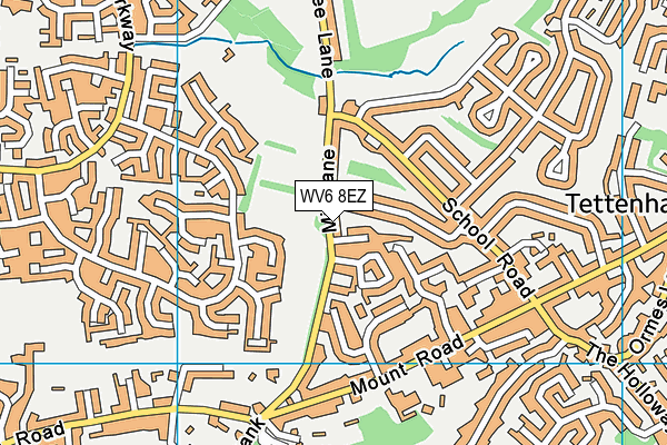 WV6 8EZ map - OS VectorMap District (Ordnance Survey)