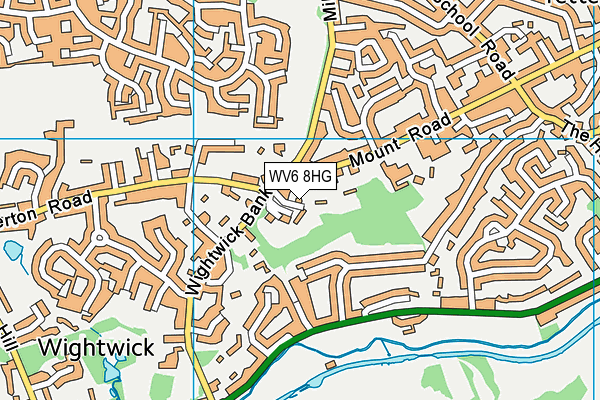 WV6 8HG map - OS VectorMap District (Ordnance Survey)