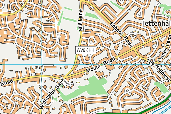 WV6 8HH map - OS VectorMap District (Ordnance Survey)