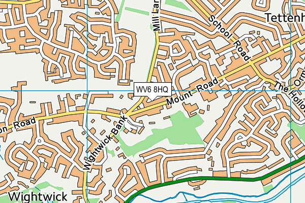 WV6 8HQ map - OS VectorMap District (Ordnance Survey)