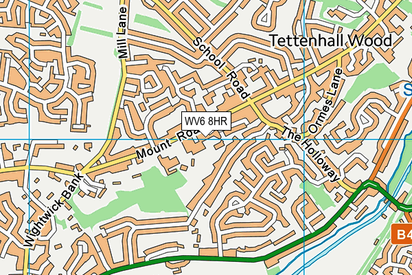 WV6 8HR map - OS VectorMap District (Ordnance Survey)