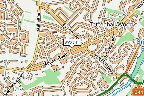 WV6 8HT map - OS VectorMap District (Ordnance Survey)