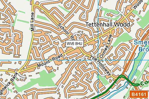 WV6 8HU map - OS VectorMap District (Ordnance Survey)