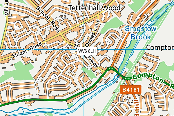 WV6 8LH map - OS VectorMap District (Ordnance Survey)