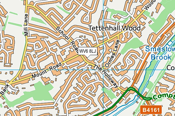 WV6 8LJ map - OS VectorMap District (Ordnance Survey)