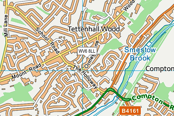 WV6 8LL map - OS VectorMap District (Ordnance Survey)