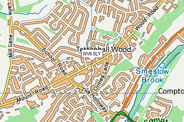 WV6 8LY map - OS VectorMap District (Ordnance Survey)