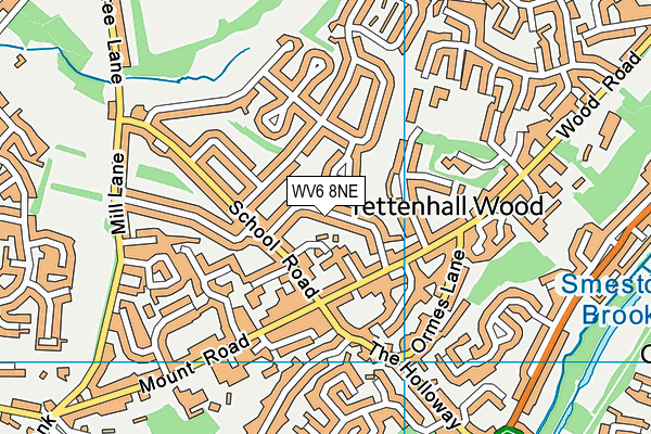 WV6 8NE map - OS VectorMap District (Ordnance Survey)