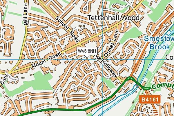 WV6 8NH map - OS VectorMap District (Ordnance Survey)