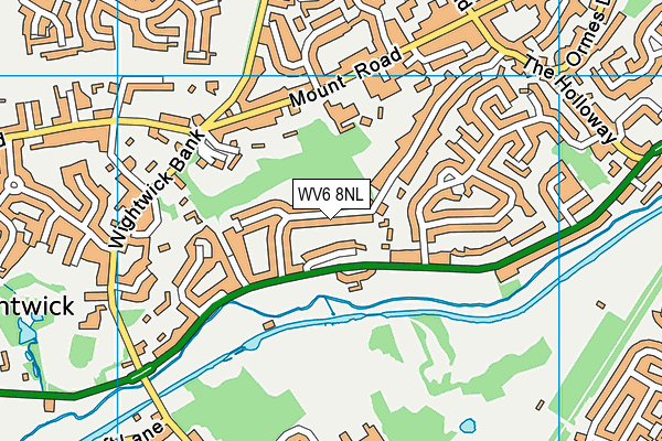 WV6 8NL map - OS VectorMap District (Ordnance Survey)