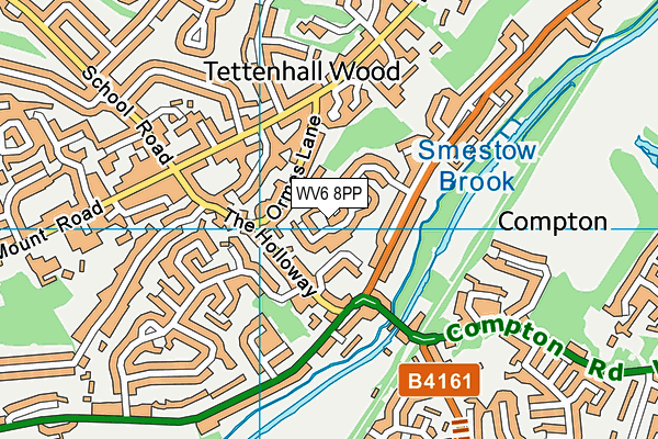 WV6 8PP map - OS VectorMap District (Ordnance Survey)