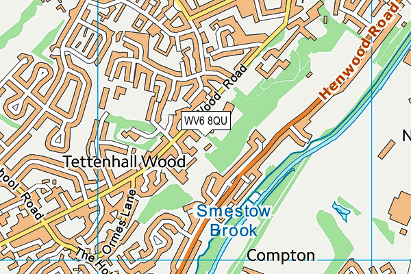 WV6 8QU map - OS VectorMap District (Ordnance Survey)