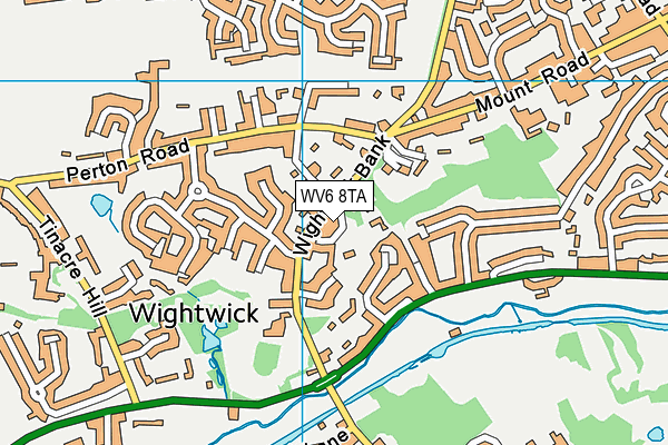 WV6 8TA map - OS VectorMap District (Ordnance Survey)