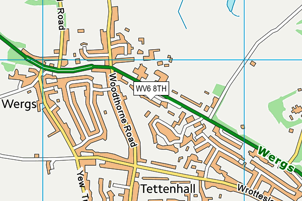 WV6 8TH map - OS VectorMap District (Ordnance Survey)
