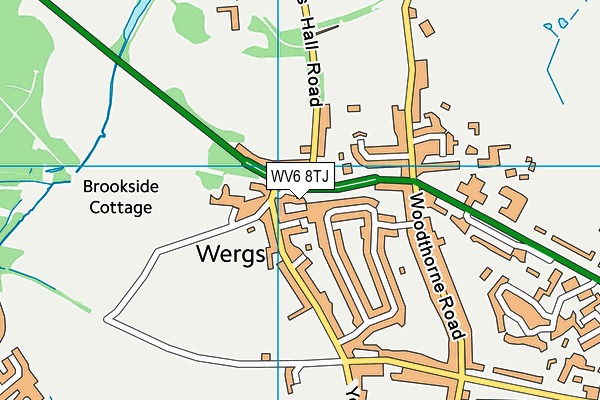 WV6 8TJ map - OS VectorMap District (Ordnance Survey)