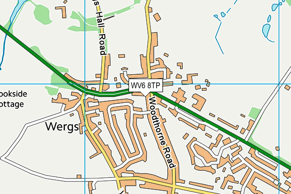 WV6 8TP map - OS VectorMap District (Ordnance Survey)