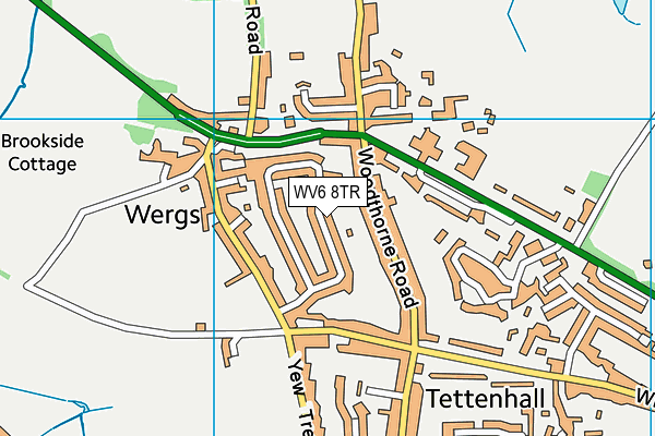 WV6 8TR map - OS VectorMap District (Ordnance Survey)