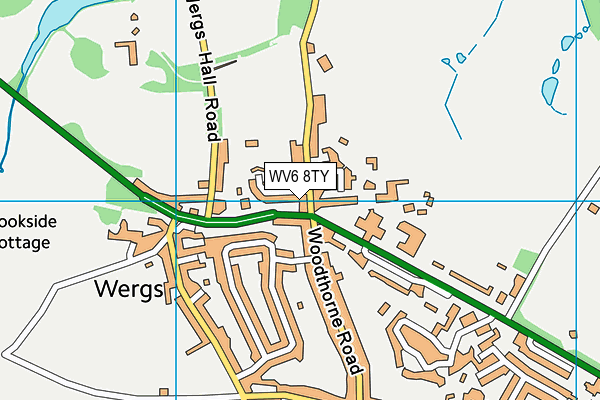 WV6 8TY map - OS VectorMap District (Ordnance Survey)