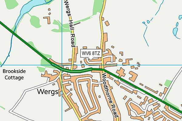 WV6 8TZ map - OS VectorMap District (Ordnance Survey)